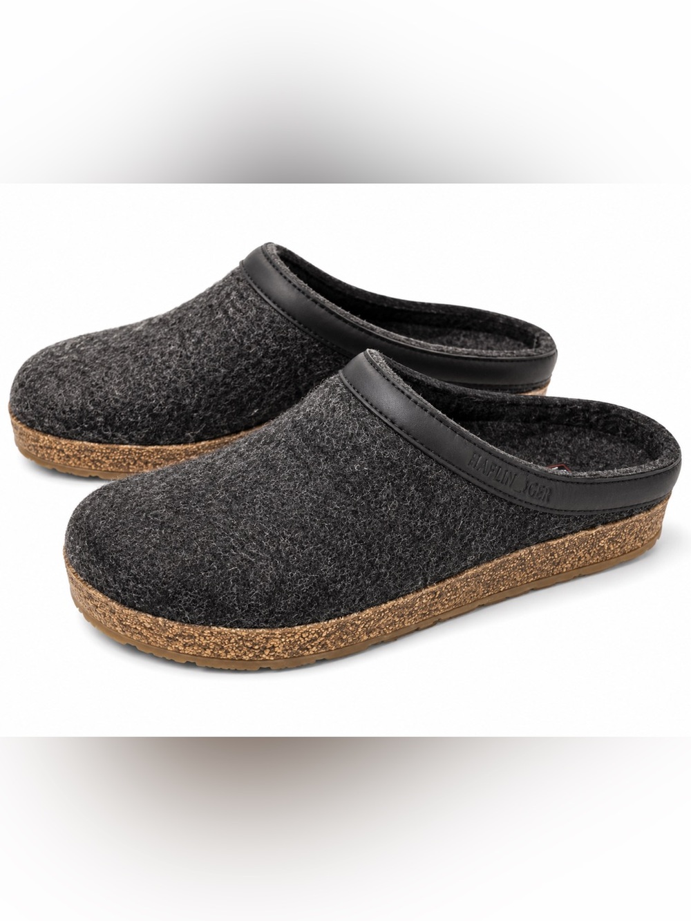 Haflinger Grizzly GZL Gray Pure New Wool Clogs Slippers EU 43 Men’s 10 womens 12